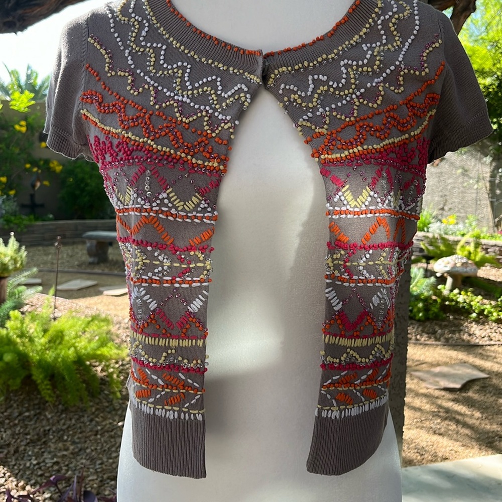 INC beaded cardigan